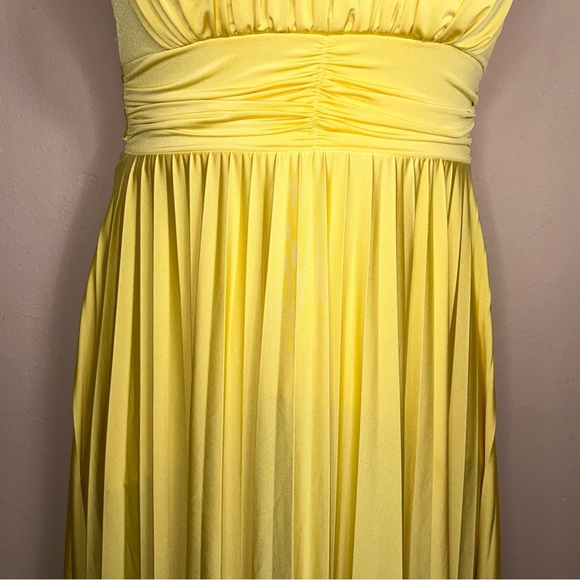 Juniors XL Speechless Yellow Event Party Formal Dress Prom Cocktail Pleated - Picture 14 of 15
